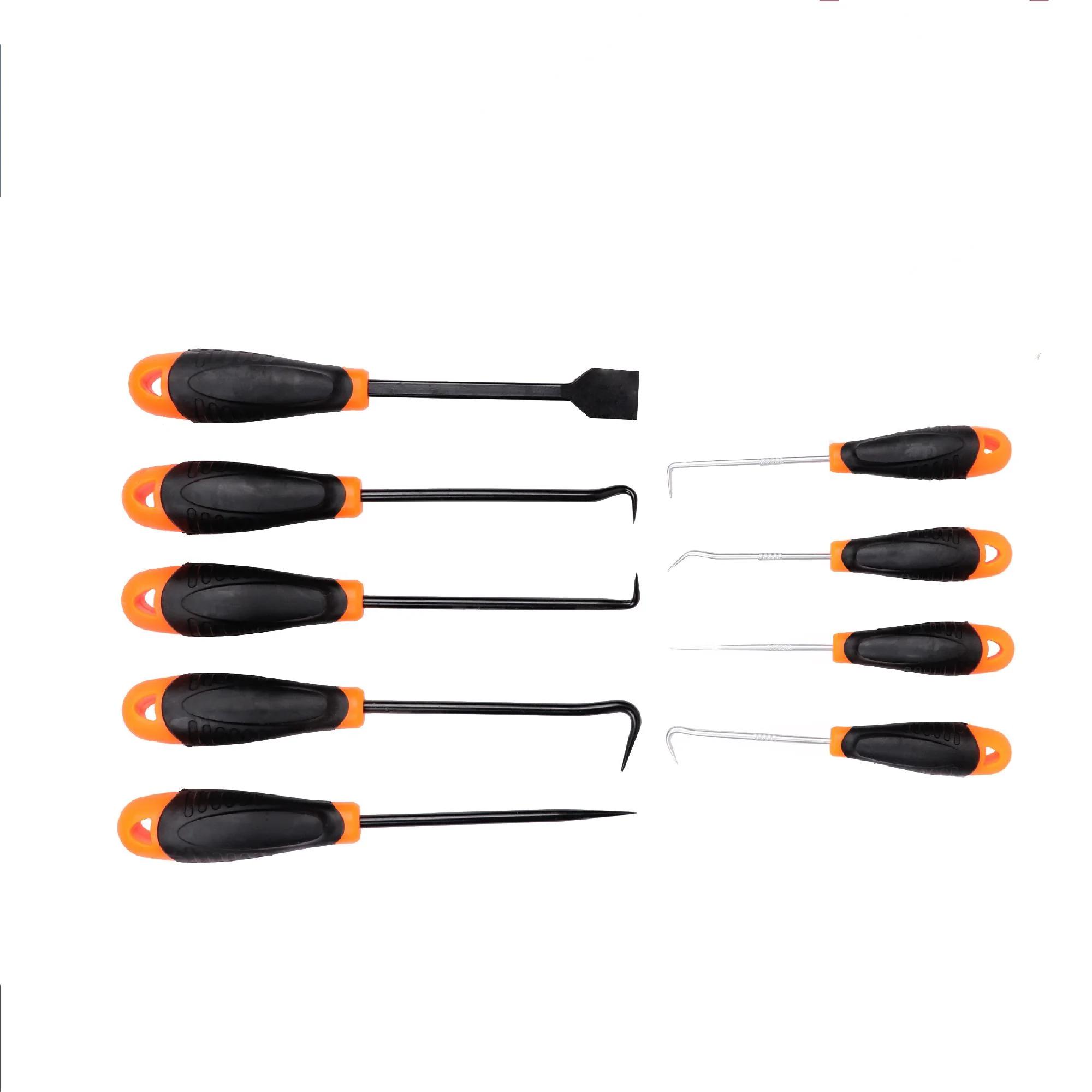 9pc Hook and Pick Tool Set - Includes Scraper, Large & Mini Size Tools with Non-Slip Handle, Chrome Vanadium Steel