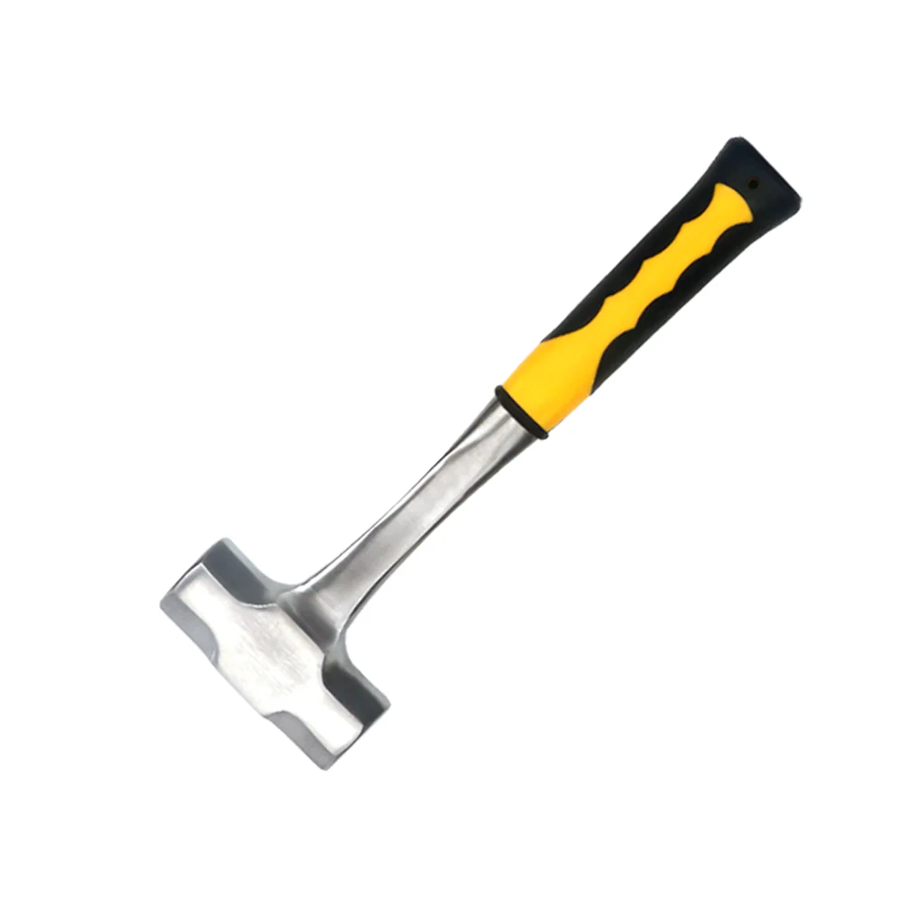 Heavy-Duty Double Octagonal Steel Hammer with Rubber Grip and Forged Construction