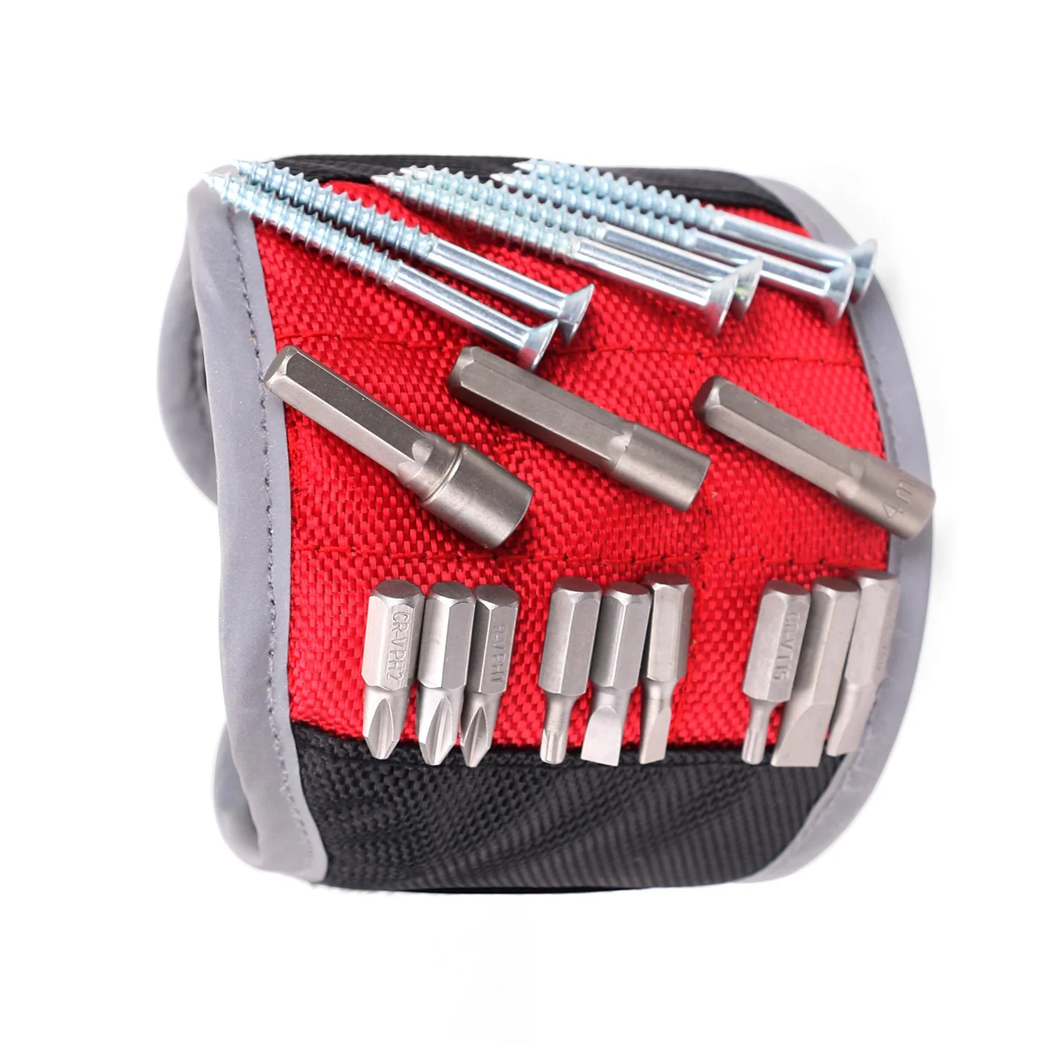 Magnetic Wrist Band Tool Holder | Strong Rare Earth Magnets | Hands-Free Convenience for Screws, Nails, Nuts