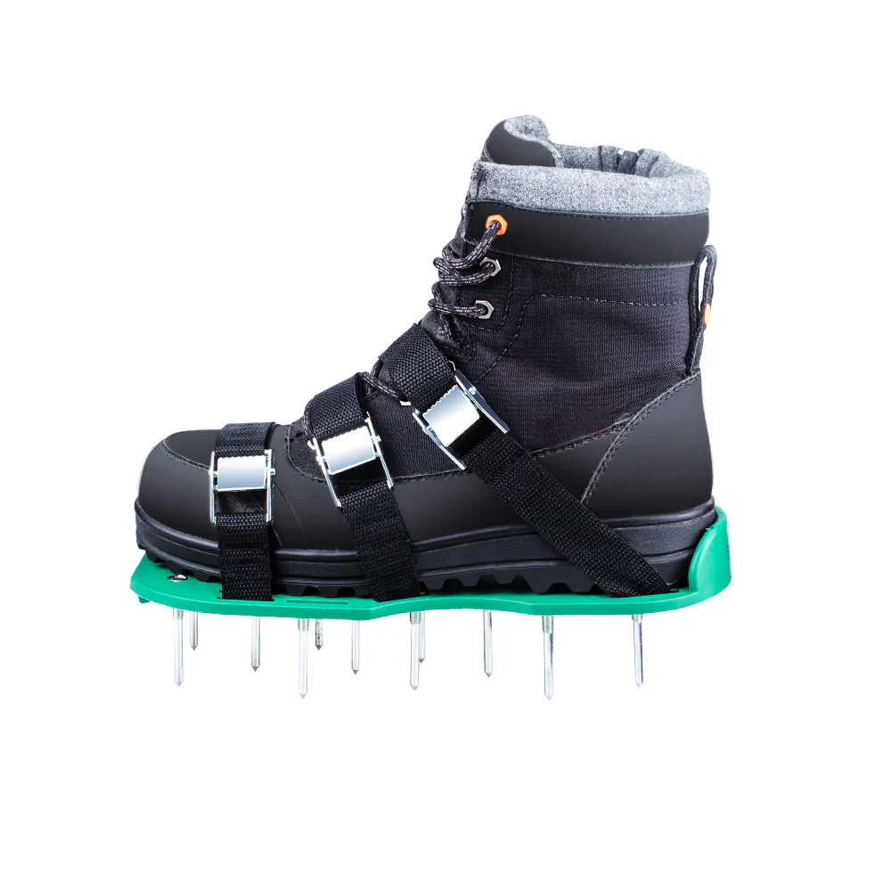 Adjustable Triple Strap Lawn Aerator Spiked Shoes for Healthy Grass Growth