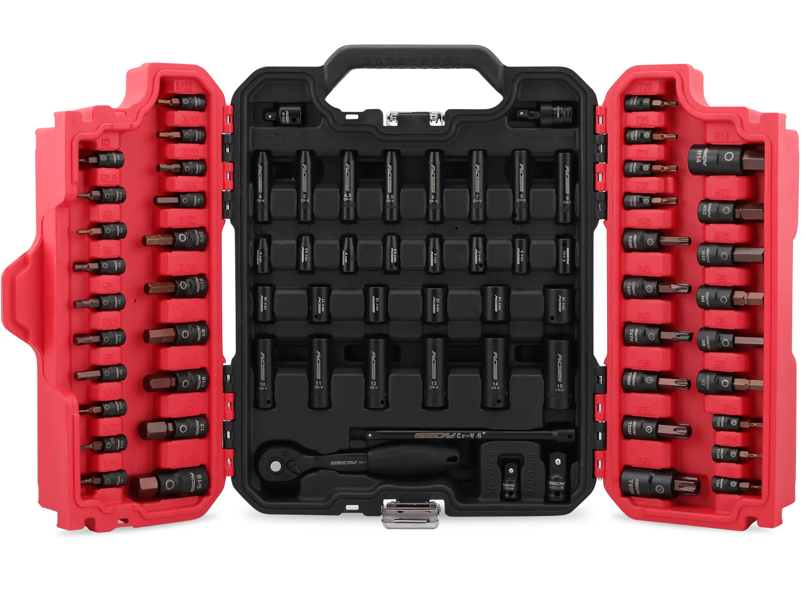 SEDY 73-Piece Torx & Hex Bit Master Impact Socket Set - Durable S2 Steel