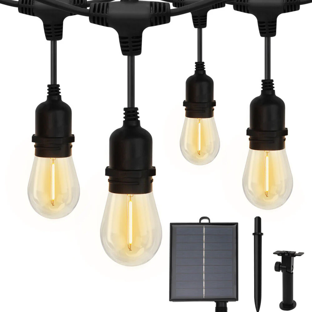 HORUSDY Solar-Powered String Lights - 15 LED, 18.2M, Waterproof for Festoon Wedding Party