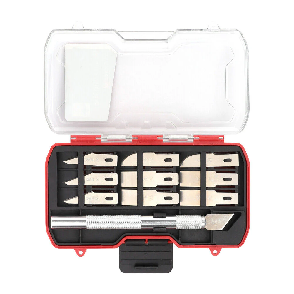 HORUSDY 10Pc Precision Sculpting & Engraving Set - Metal Knife Pen for Wood Carving, SK5 Steel Blades, Ergonomic Handle, Ideal for DIY & Art Projects