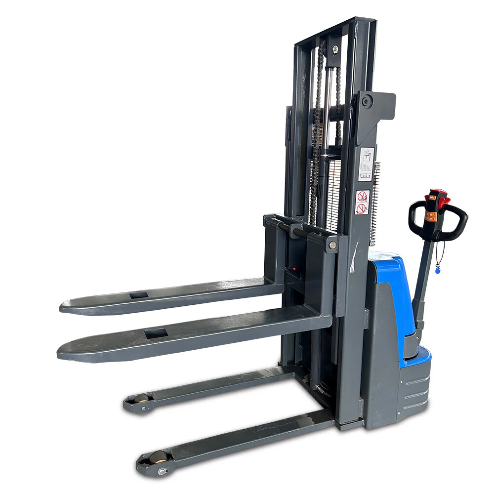 LOCAL PICKUP ONLY -2.5M 1500KG Electric Pallet Stacker Walkie Forklift Stand-Up Warehouse Lift