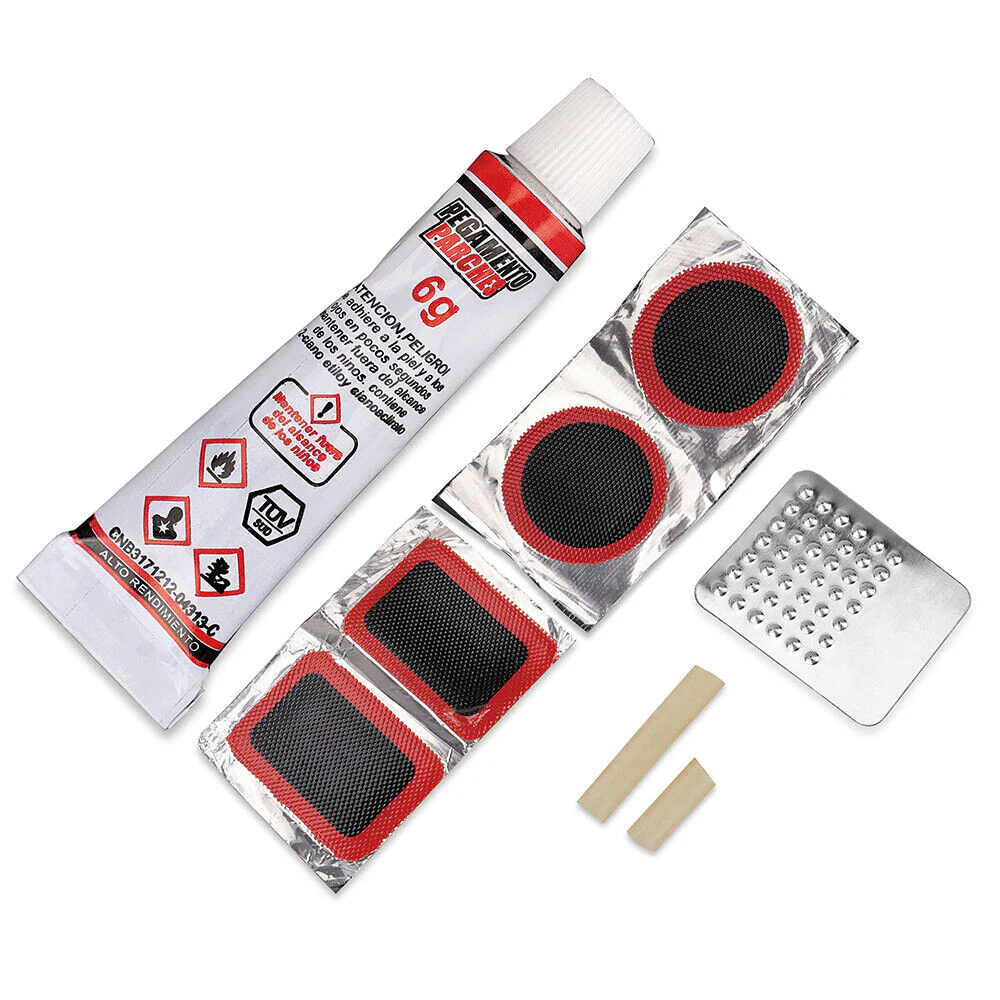 HORUSDY 8-Piece Bicycle Puncture Repair Kit - Compact and Easy-to-Use for Biking Emergencies