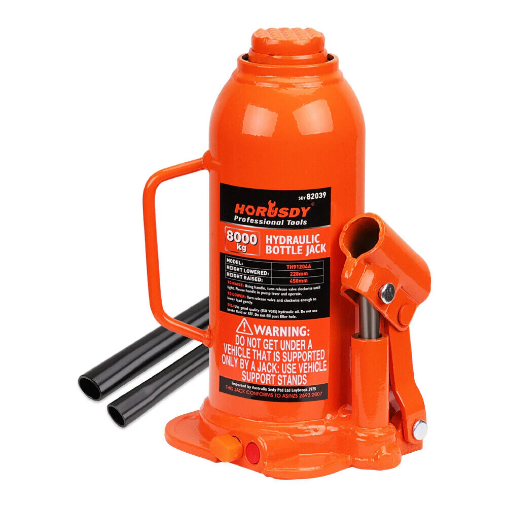 HORUSDY 8-Ton Hydraulic Bottle Jack - Heavy Duty, AS/NZS 2693:2007 Compliant Car Lifter with Safety Valve