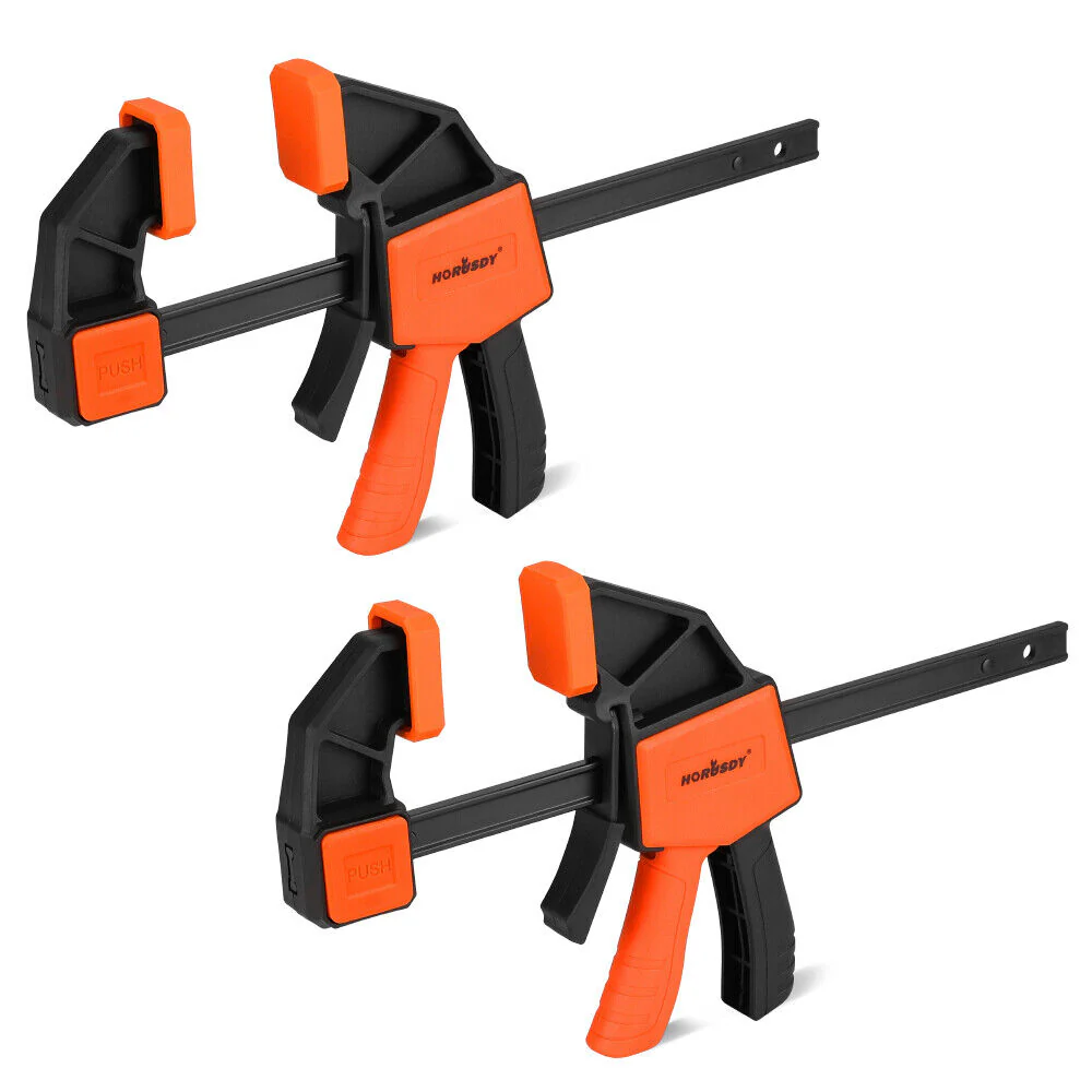 HORUSDY 2Pcs 6inch Woodworking Bar Clamps Set - Quick Clamp and Spreader with 150Lbs Capacity