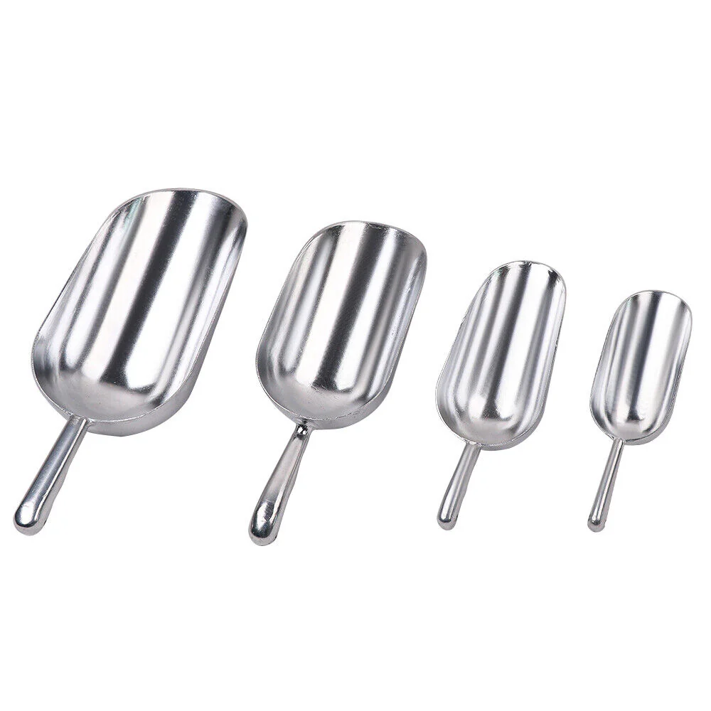Stainless Steel Ice Scoop - Multi-Purpose Metal Food Scoop in Various Sizes