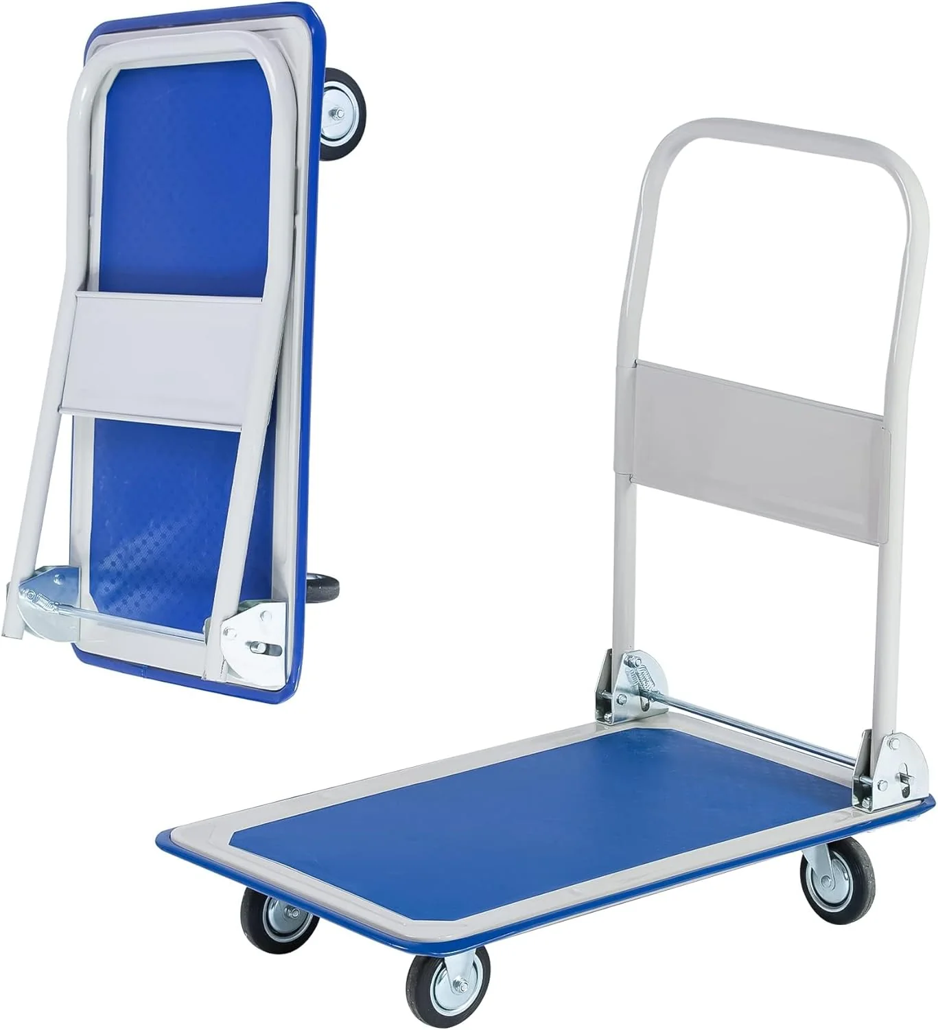 Folding Platform Trolley Hand Truck Foldable Cart Heavy Duty 300kg Industrial