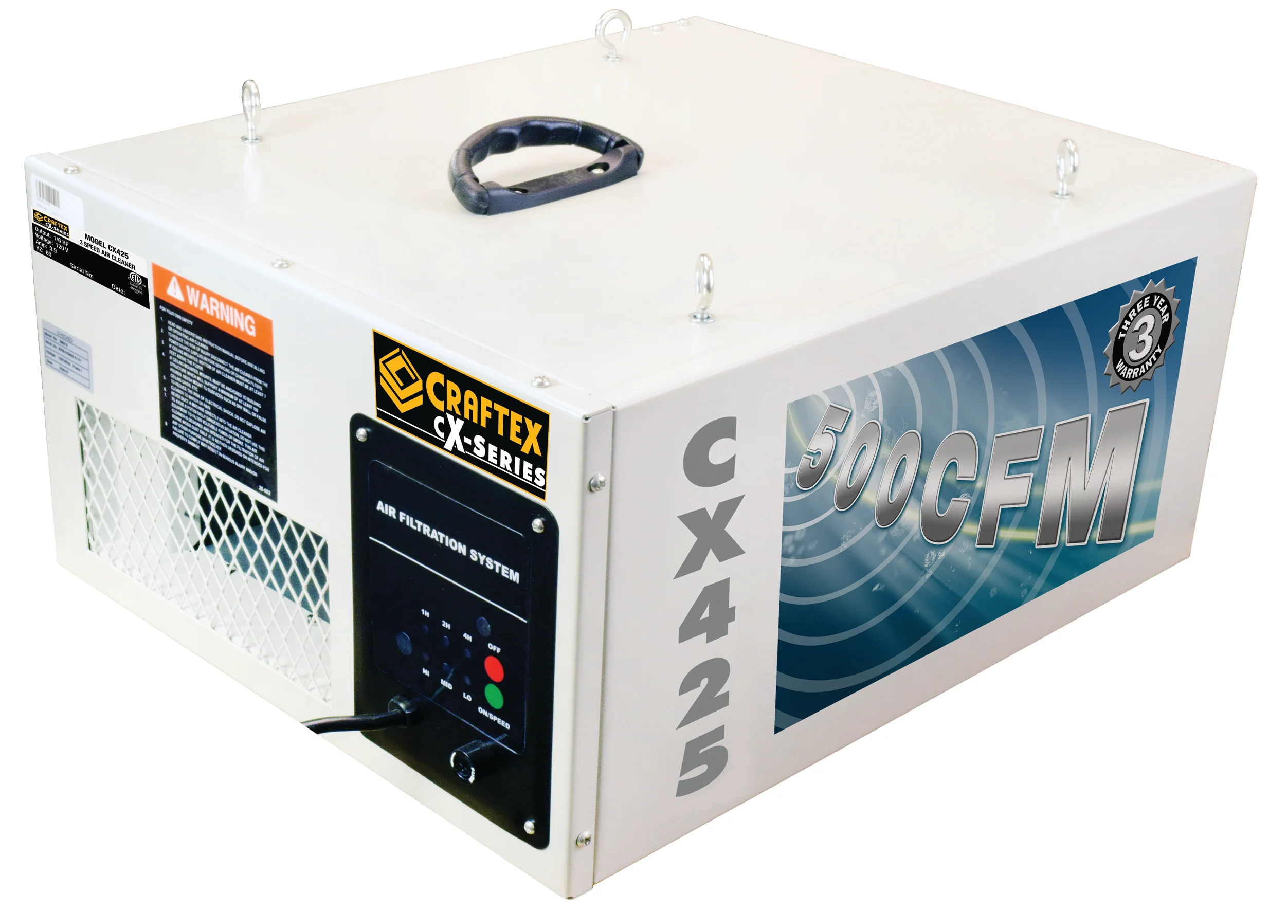 AIR CLEANER 3 SPEEDS 500CFM CX425X10