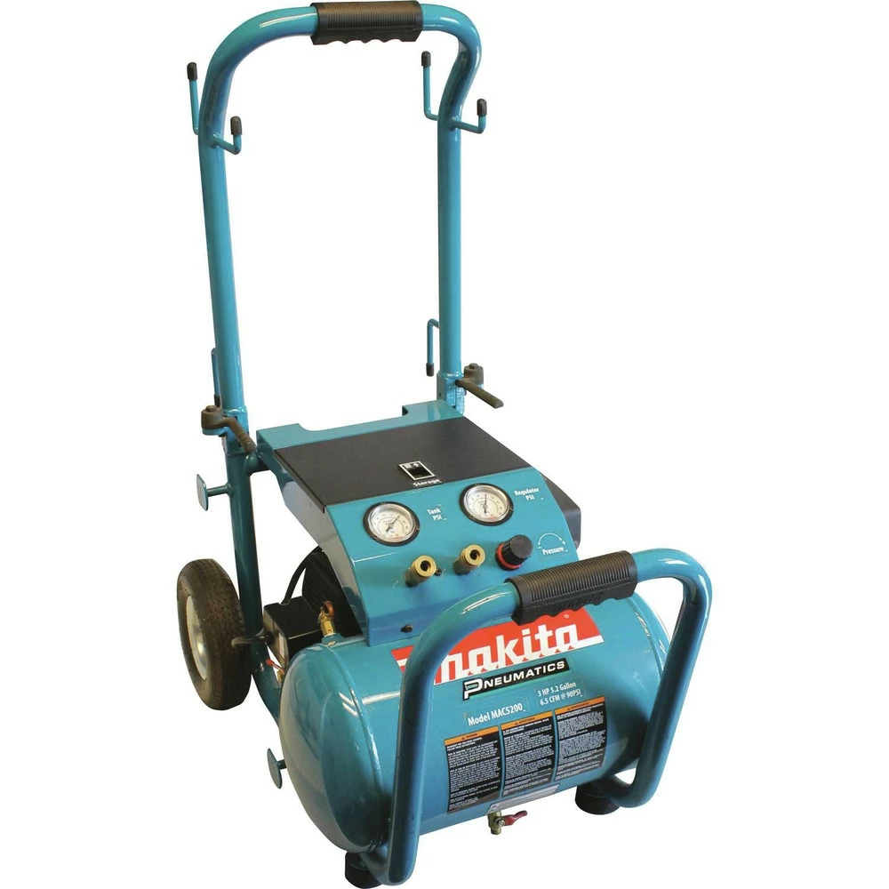 Factory Reconditioned Makita MAC5200-R 3 HP 5.2 Gallon Oil-Lube Wheelbarrow Air Compressor