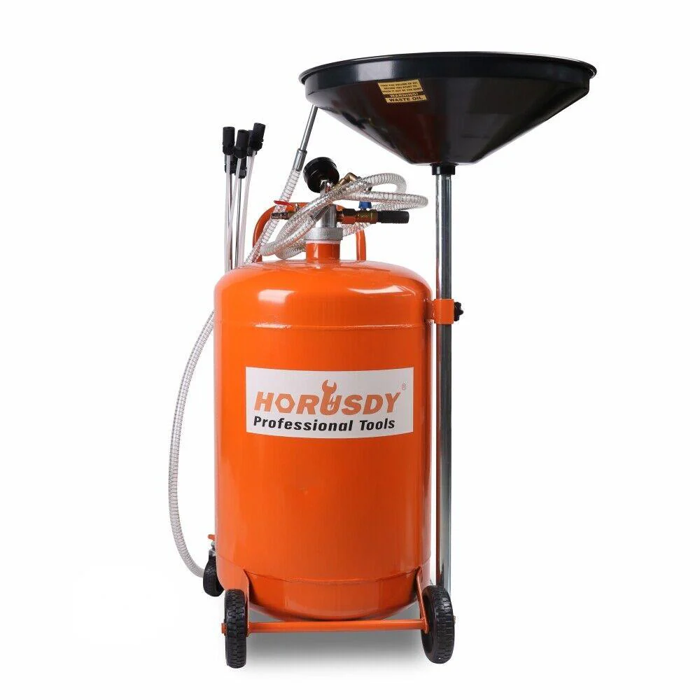 HORUSDY 80L Pneumatic Waste Oil Drainer - Efficient Fluid Extraction for Workshops