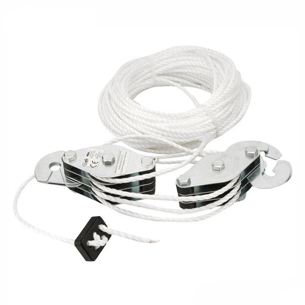 20M Poly Rope Hoist Pulley - 180kg Max Load | Durable Lifting and Pulling Tool