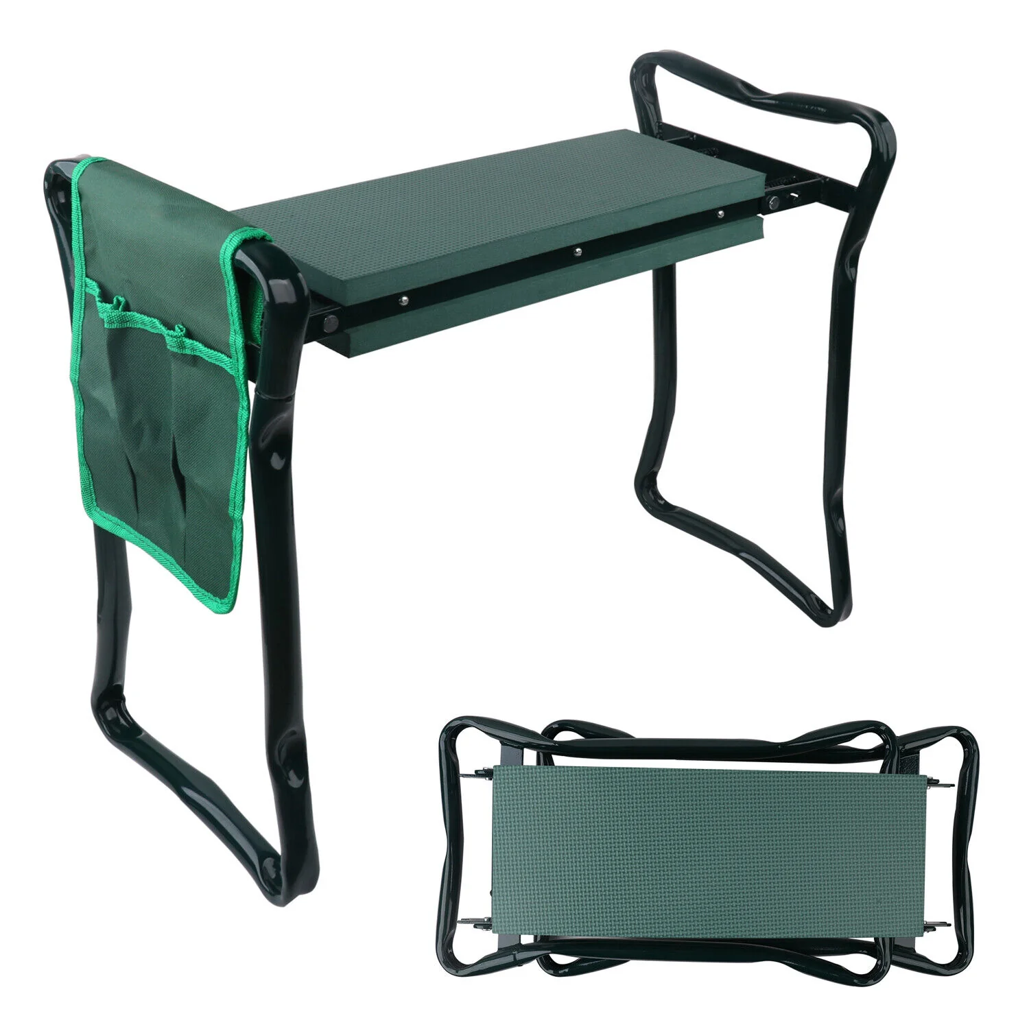 HORUSDY Foldable Garden Kneeler Bench: Comfortable Kneeling Pad with Tool Pouch