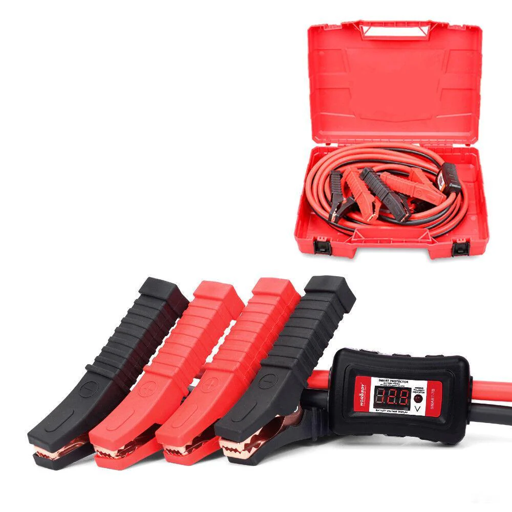 6M 1200A Jumper Leads Intelli-Check Jump Booster Cables with Digital Surge Protection