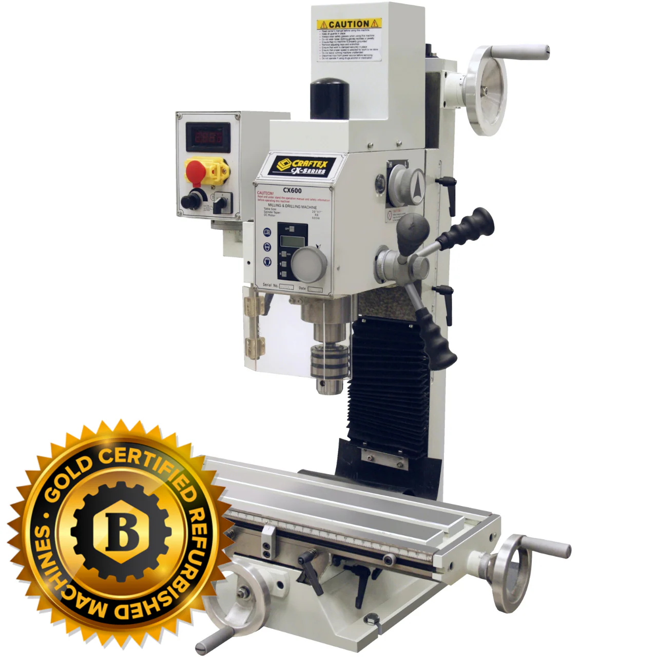 1" MILLING MACHINE 3/4HP CX600X34
